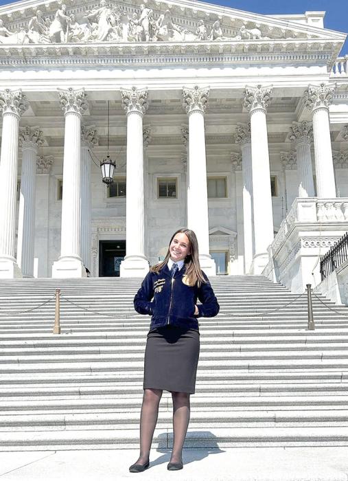 Avery Zeisler, member of Gregory County FFA, earned a scholarship to attend the National FFA Organization’s Washington Leadership Conference in Washington, D.C., held in June.