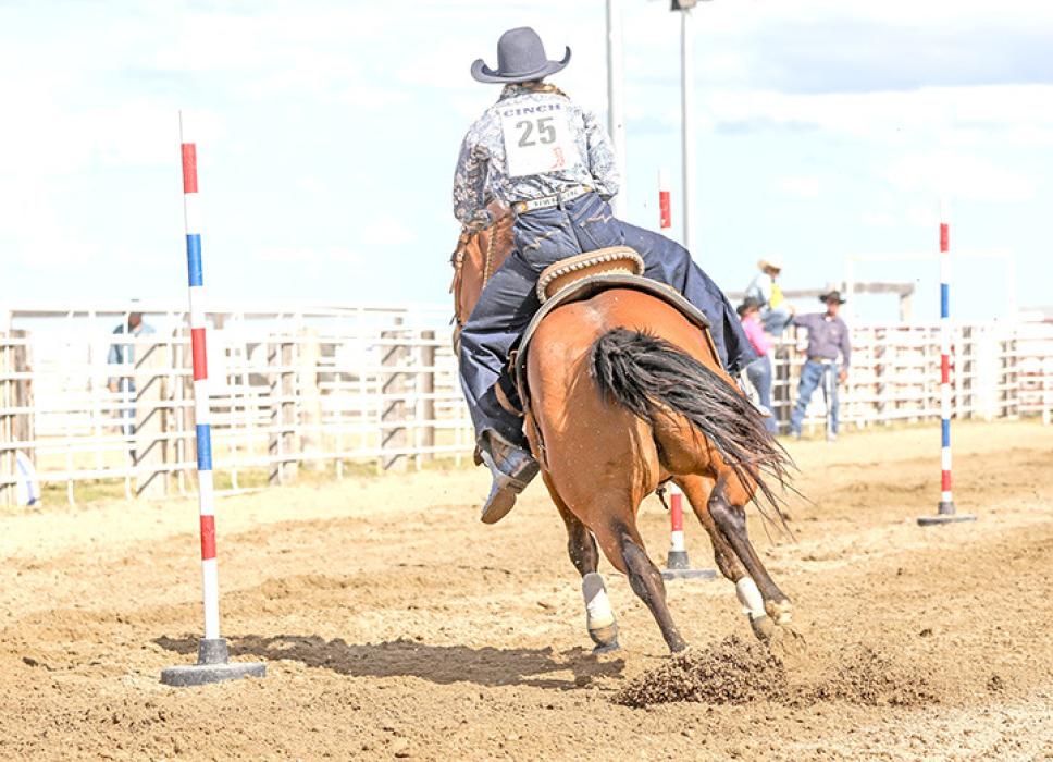 Piper Hanson will be competing in girl’s cutting, goat tying, barrel racing, and pole bending. (Photo courtesy of Roper Moore)