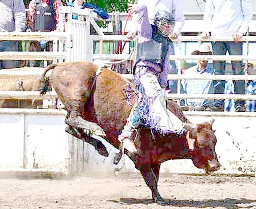 Bo Brozik of Gregory, competes in bull riding but was injured and will not be riding in the finals. (Submitted photo)