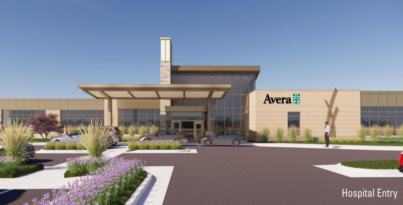 The picture above is the latest rendition by the architects of what the new medical facility will look like at the front entrance.