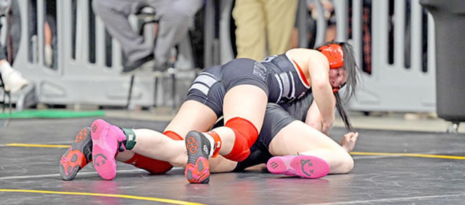Daytona Paris made history as the first Burke/Gregory Storm girl to place at the state wrestling tournament.