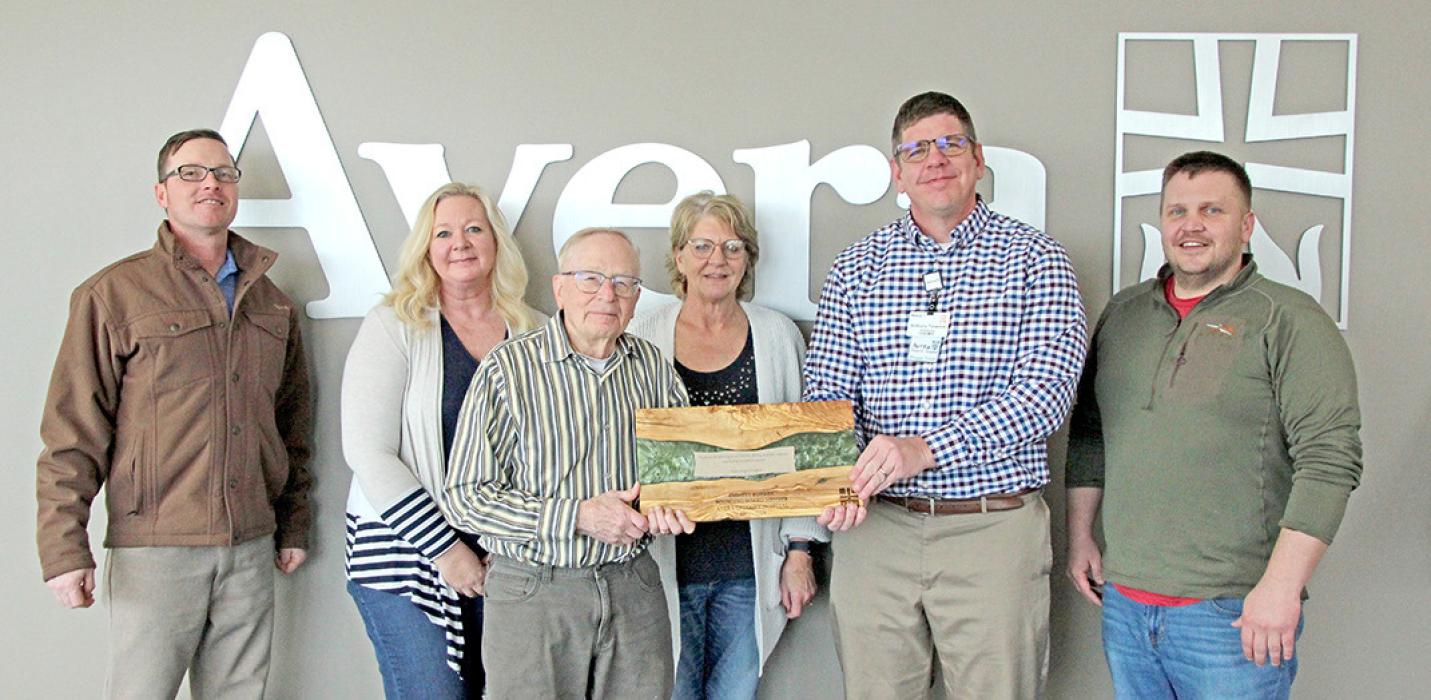 After serving for 64 years, Emmett Kotrba stepped down from the Avera Gregory Hospital board.
