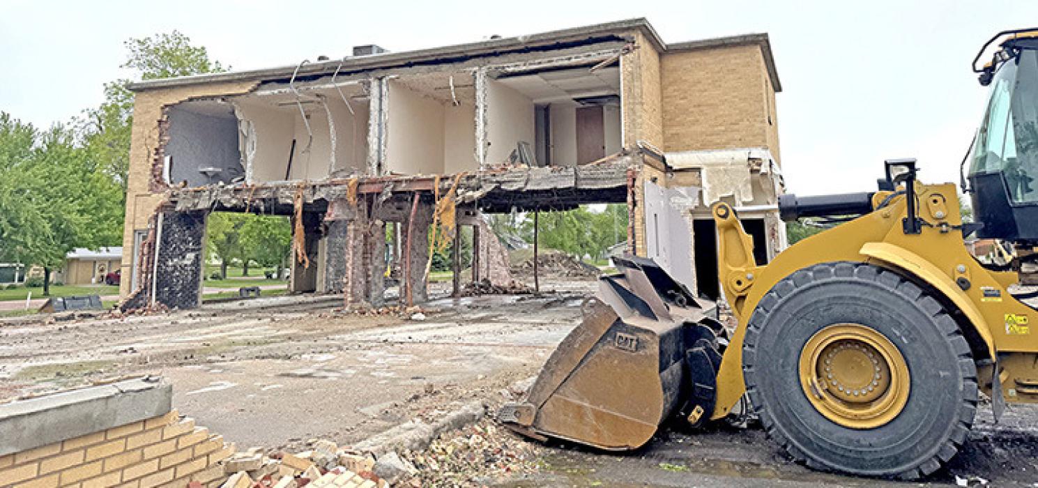 The city’s first hospital—that wasn’t in a home—and later, Rosebud Family Clinic, was demolished.