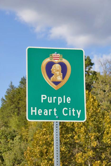 Gregory was recognized as a Purple Heart City.