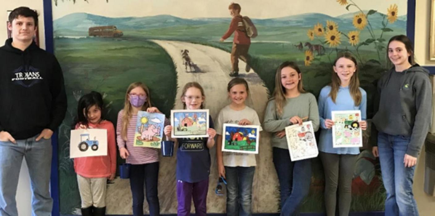 The Gregory County FFA chapter sponsored and organized a coloring contest for elementary students in Gregory and Burke.