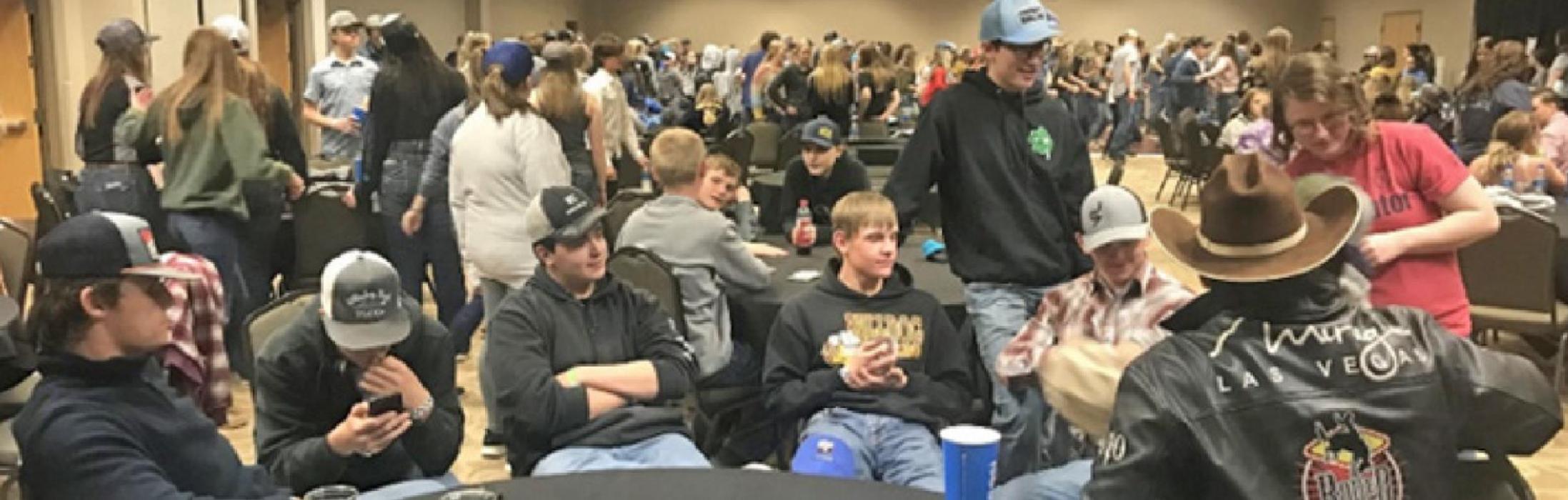 Chillin’ during down time at the state competition.
