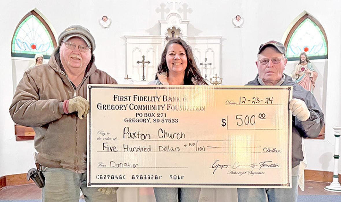 St. John’s Catholic Church in Paxton received $500 for painting and repairs.