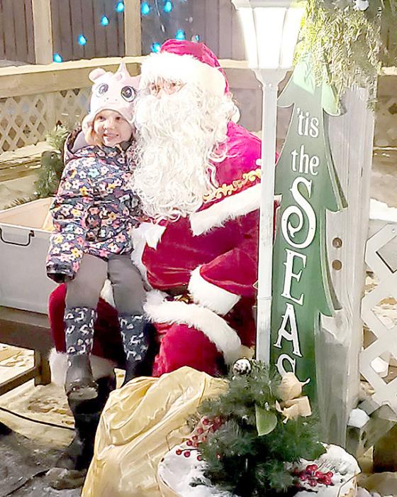Santa will be at the Christmas tree lighting ceremony Saturday evening to visit with children and hear their Christmas wishes.