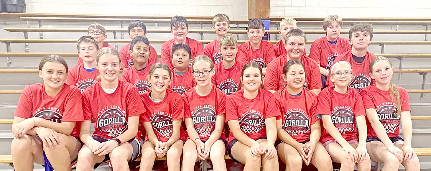 Athletes in grades 5th-8th also attended the Gorilla Hoops Camp.