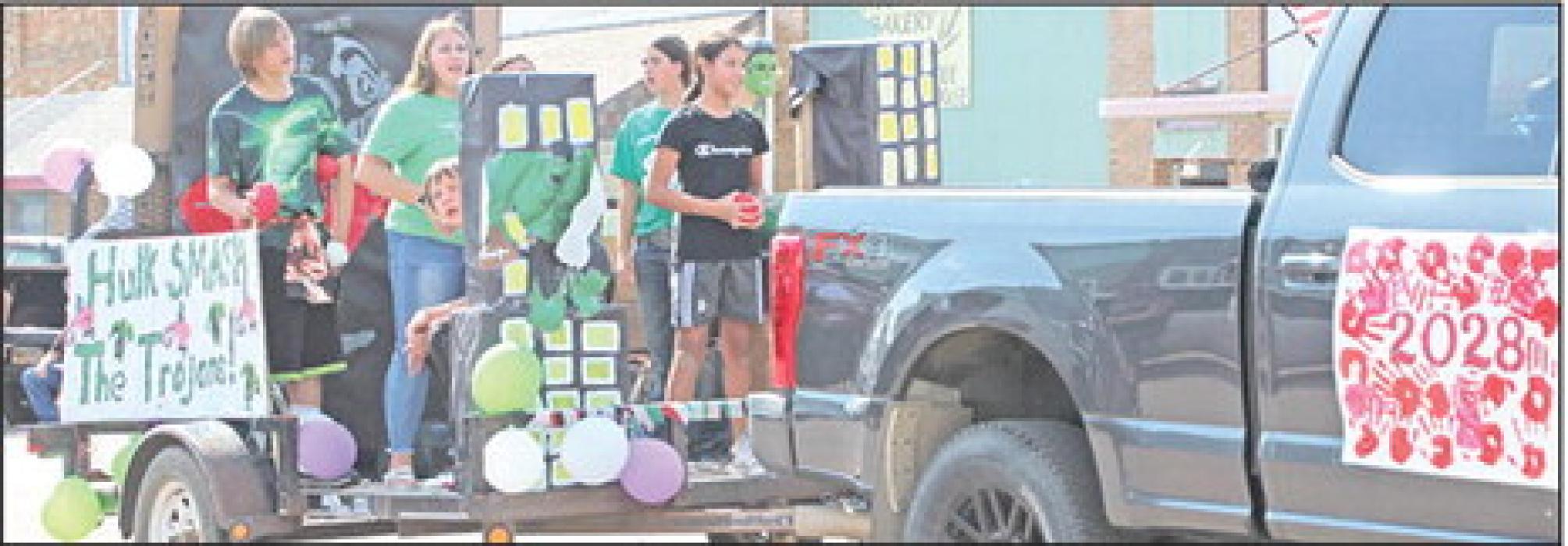 The seventh graders won third place with their “Hulk”ing entry.