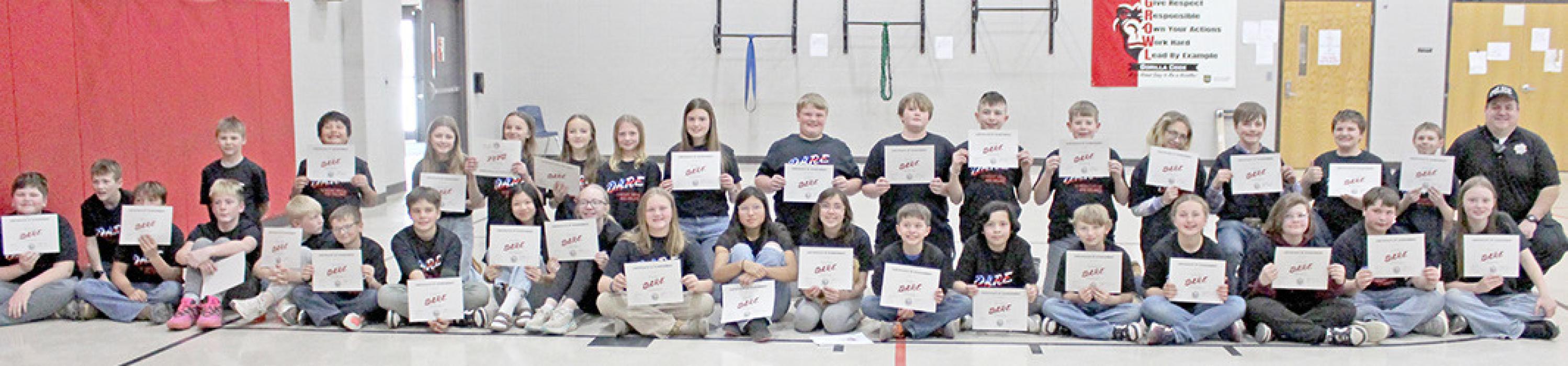 Fifth graders honored at D.A.R.E. graduation last week