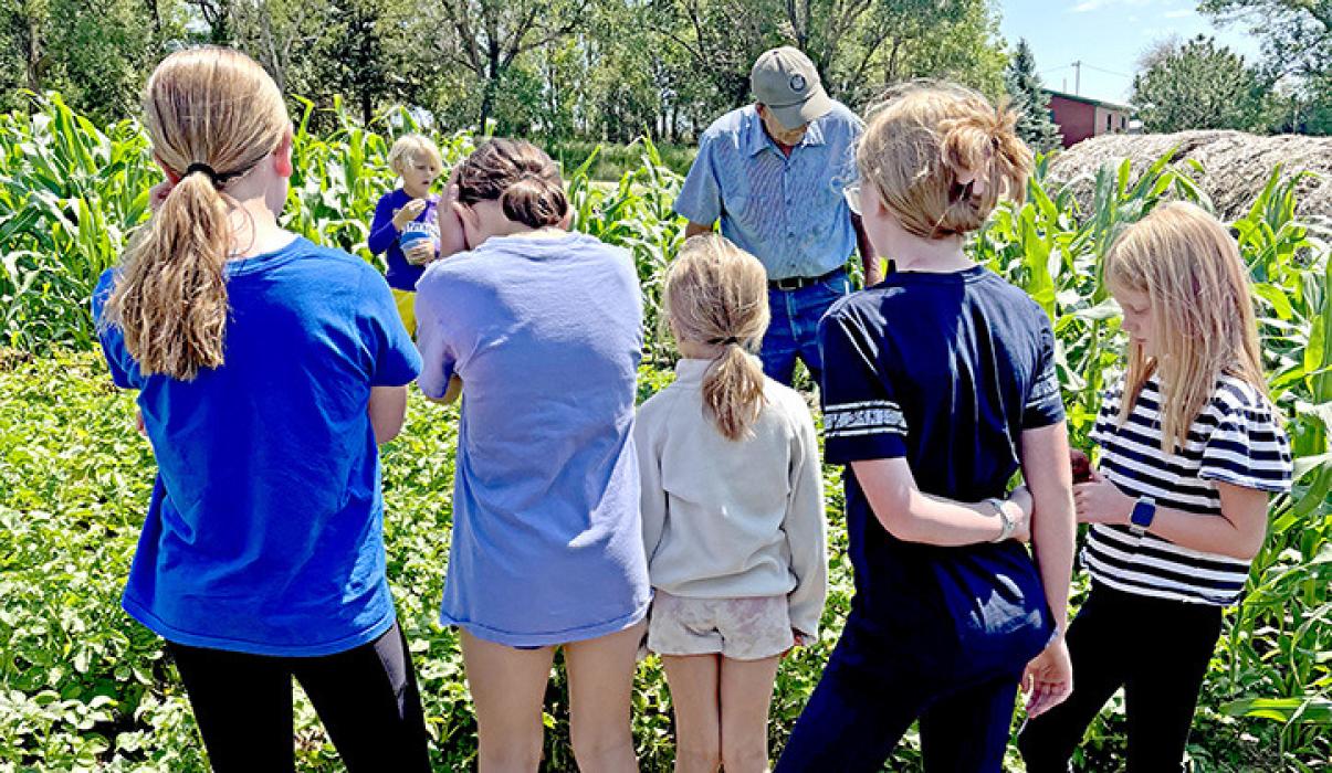 On Thursday, July 17, 2025, youth had the opportunity to tour Tom and Peg Glover’s garden. They explored a wide variety of plants and learned more about the growing process firsthand. The group also visited the wash and prep station where fresh produce is prepared for the Burke Area Farmers Market.
