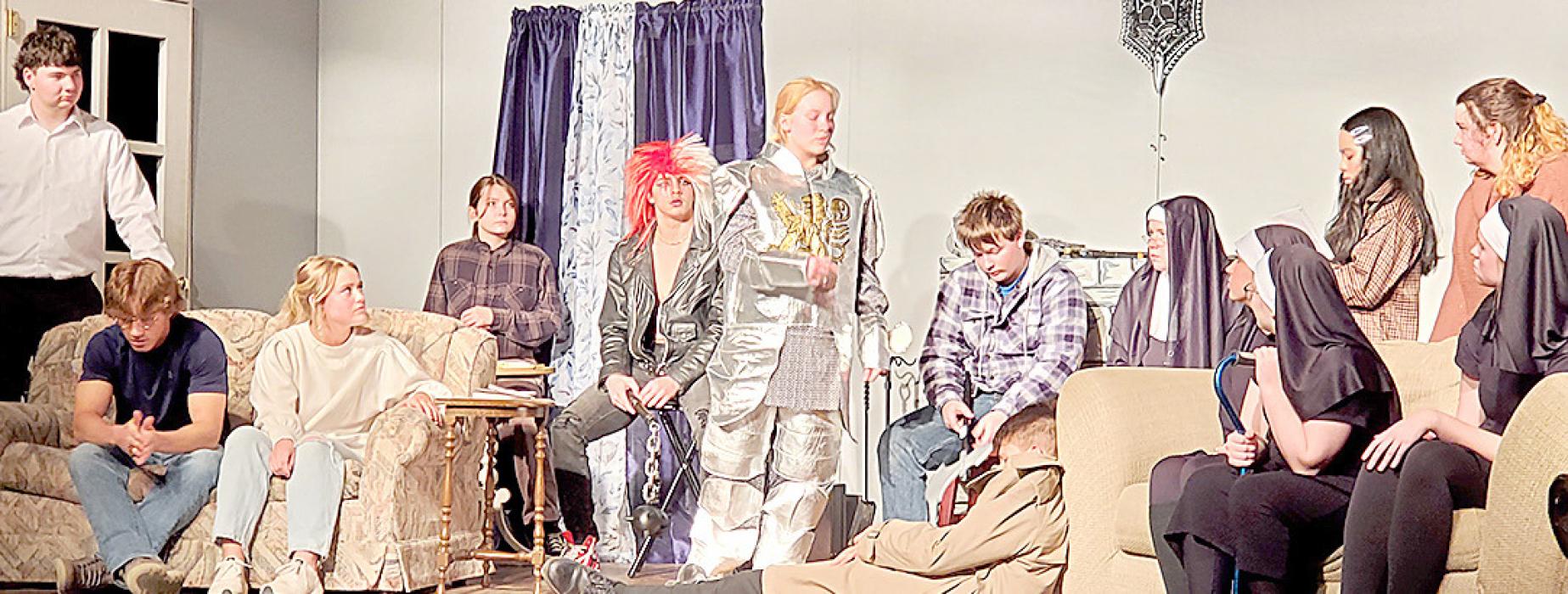 Everyone is shocked to learn that Detective McDougal (Luke Barreto) is the Mary Murderer, as Mary Adams (Lily Jacobsen) explains how she hid undercover as a suit of armor while Mary Bishop (Kate Weborg) lured him into their trap.