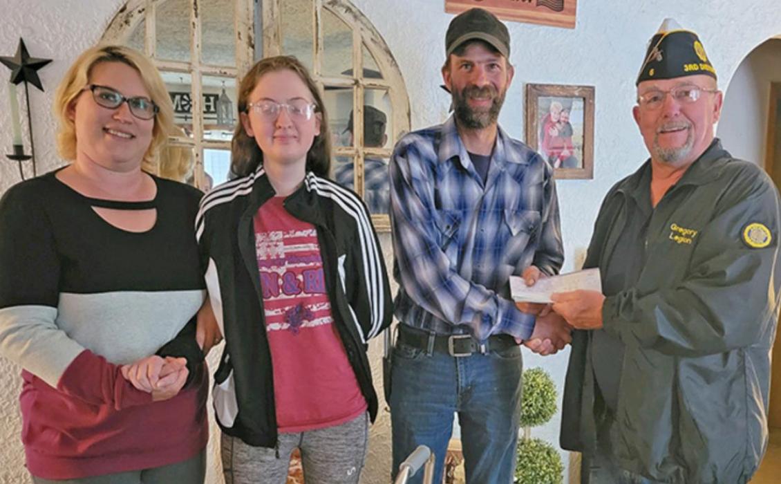 Gregory America Legion helps out local family
