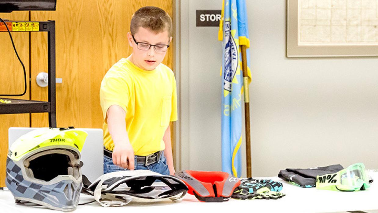 Ryder Meyer discussing what to wear when riding dirt bikes.