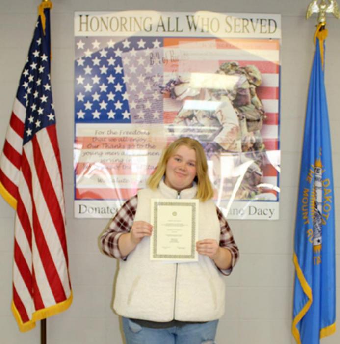 Gregory students win American Legion Essay contest at local and district levels