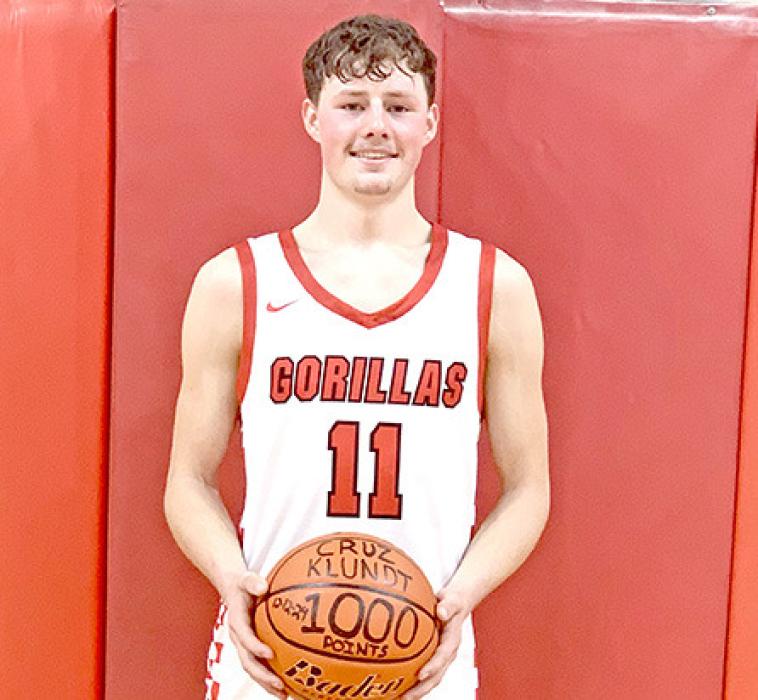 Cruz Klundt scored his 1000th career point in the game against St. Mary’s Catholic in O’Neill on Tuesday, December 17, 2024.
