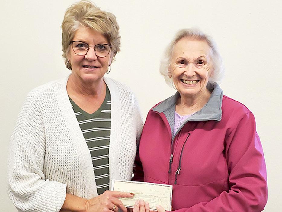 Gregory Area Healthcare System and Foundation donated proceeds from the fundraiser event held on September 9, 2023. Cheryl Sperl, representing the Avera Foundation, presented a check to Velma Harmacek, representing the Gregory Senior Center. The funds will be used to better the center for their members.