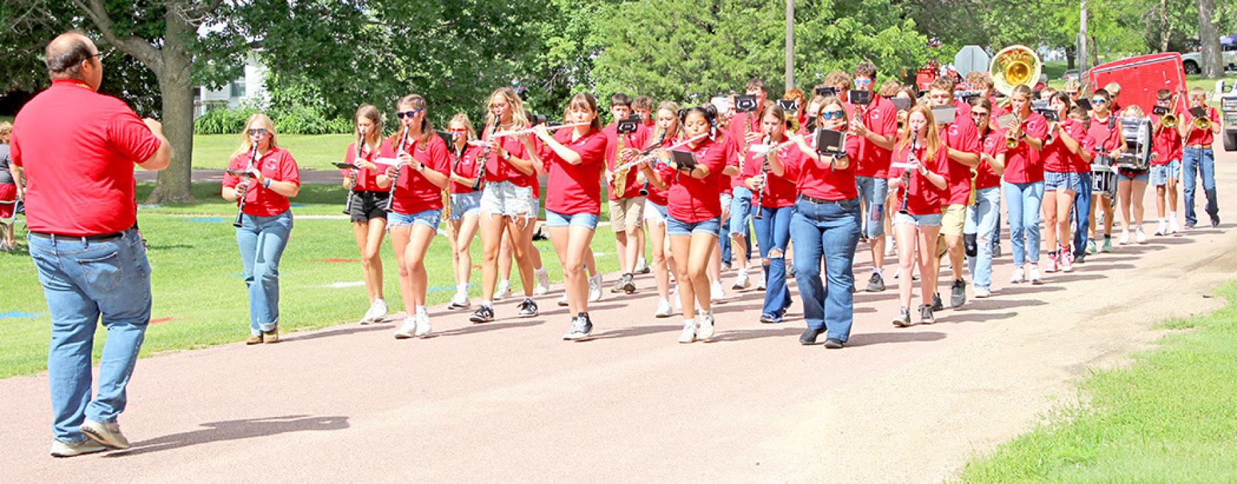 Although they didn’t have 76 trombones to lead the big parade, Gregory High School’s award-winning marching band was a hit nonetheless.
