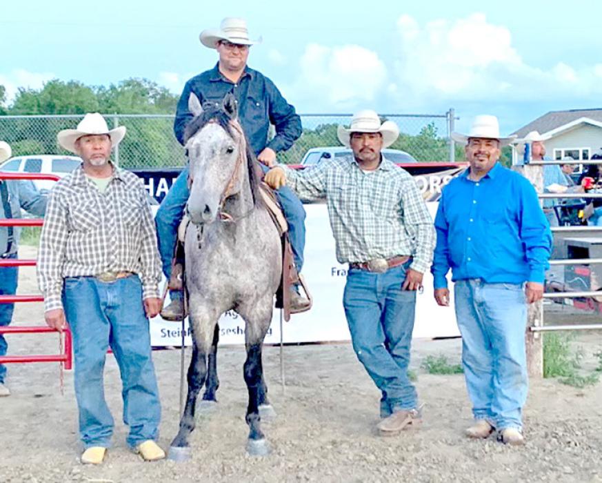 1st Place - Spring Creek Cattle Co. Pictured l to r: Celemente Galvan, Jake Coburn, Arnie Pronce, and Juan Perez.