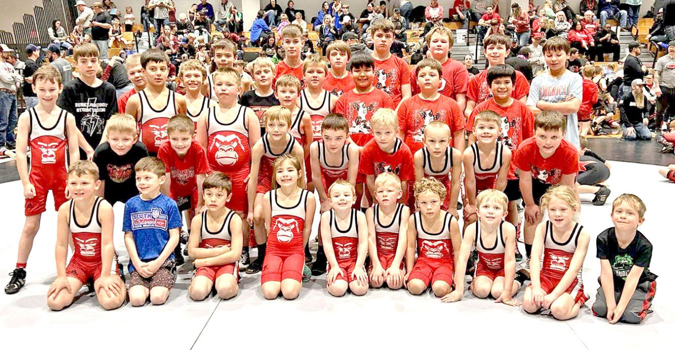 District 5 AAU wrestling took place in Bonesteel on Saturday, March 8, 2025. Gregory youth wrestling was well represented. The top eight place winners move on to Region 3 this coming Saturday, March 15, in Wagner. Wresting starts at 10:00 a.m. (Submitted Photo)