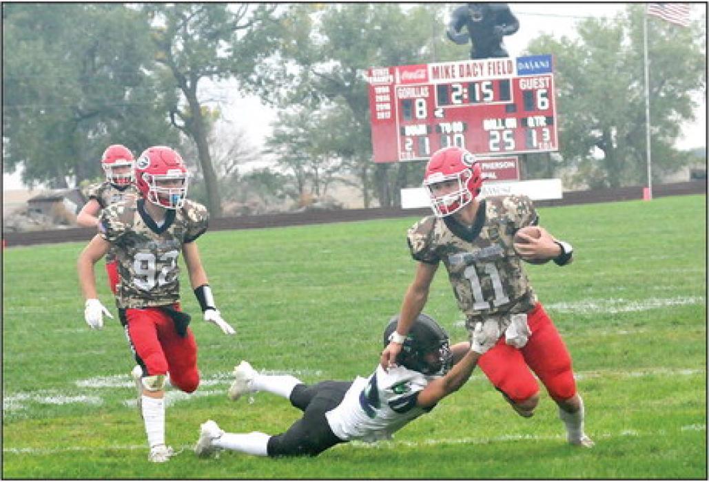 The Gregory team sported camouflage jerseys for Friday’s game against Kimball/White Lake in honor of Military Appreciation Day.