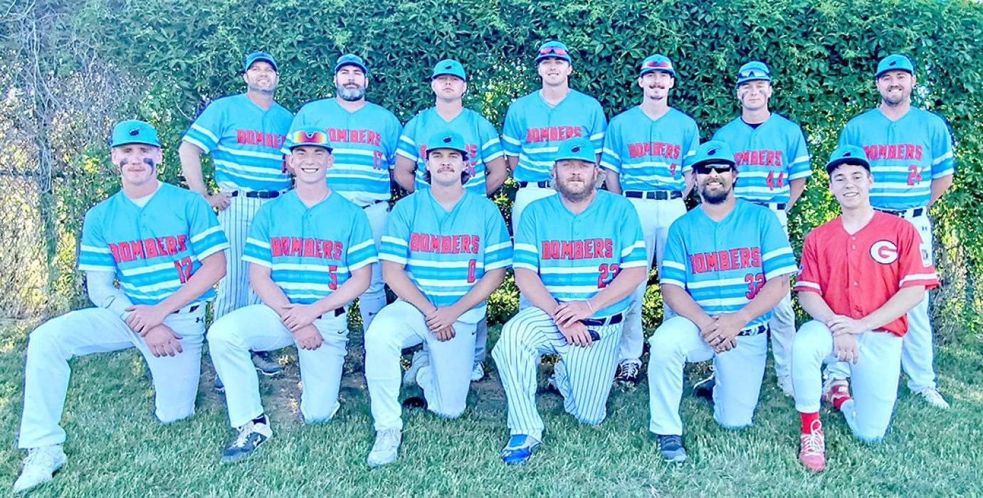Back row, l to r: Dan Jons, Aaron Vomacka, JJ Beck, Hunter Van Nieuwenhuyse, Blake Boes, Aaron Sundquist, and Coach Blake Hoffman. Front row, l to r: Jordan Vosika, Ben Witt, Brogan Glover, Dustin Stukel, Christian Schweigert, and Sawyer Tietgen. Not pictured: Jayd VanDerWerff, Cole Christopherson, Tommy Determan, Sam Lee, and Coy Determan.