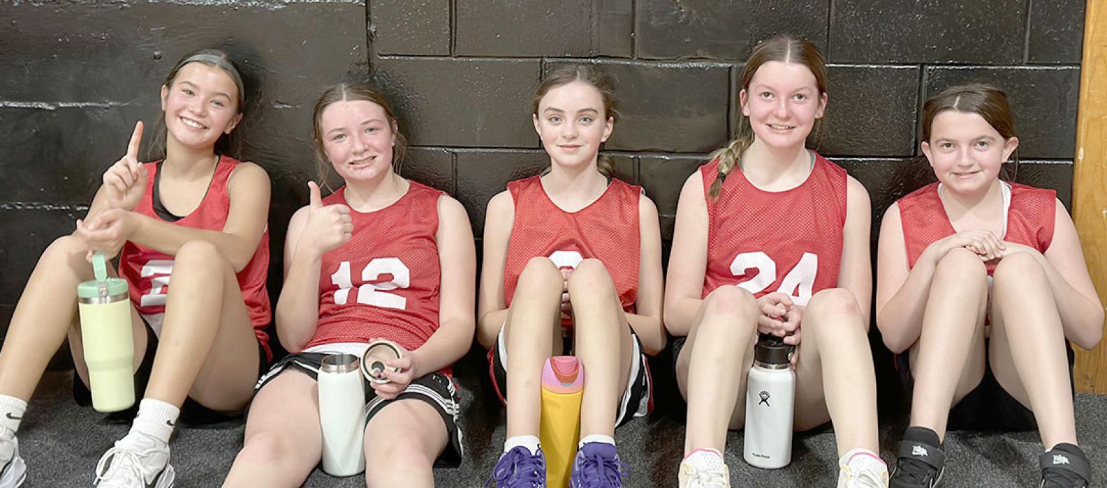 The Gregory sixth grade girls claimed a first place finish at the Lyman Basketball Tournament held in Presho on Sunday, January 21, 2024. Pictured above were, l to r: Gracie Biggins, Sophee Skalla, Charlotte Grage, Ava Schweigert, and Aryn Baumgartner. They defeated Platte (15-13) and Winner (20-13) for the championship.