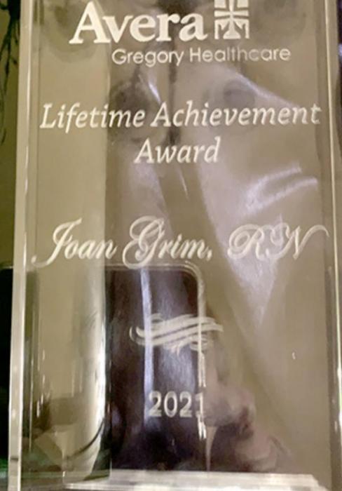 Grim recognized during the annual hospital fundraiser event