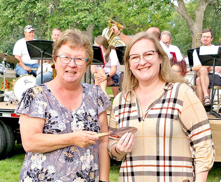 Julie Braun’s sour cream raisin pie was the top vote-getter in the Harvest Festival’s pie contest.