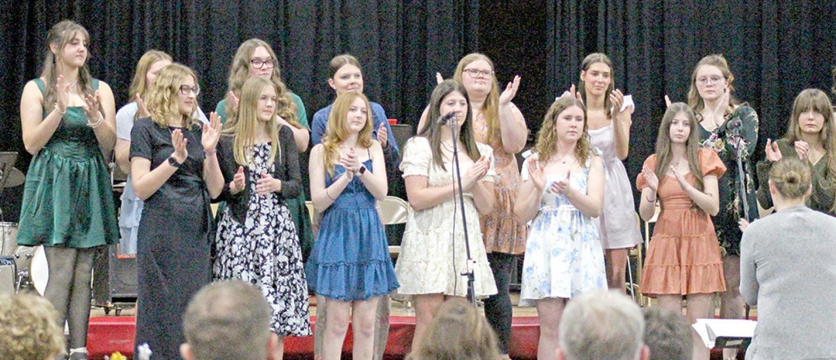 The Gregory High School girls vocal group sang Bring Me Little Water, Silvie.