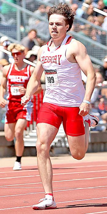 Pierce Stukel has had his eye on the 200m record, and managed to break it on Saturday at the Platte-Geddes Relays. (Submitted photo)