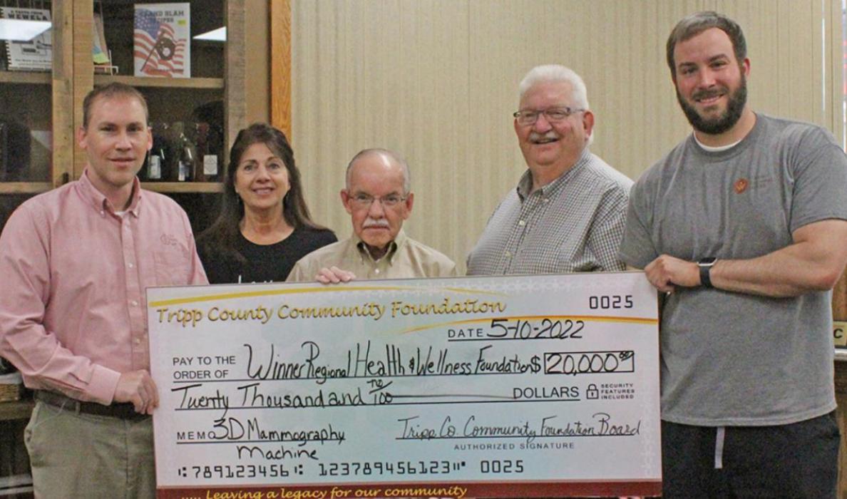Tripp Co. Community Foundation donates to the Winner Regional Health & Wellness Foundation