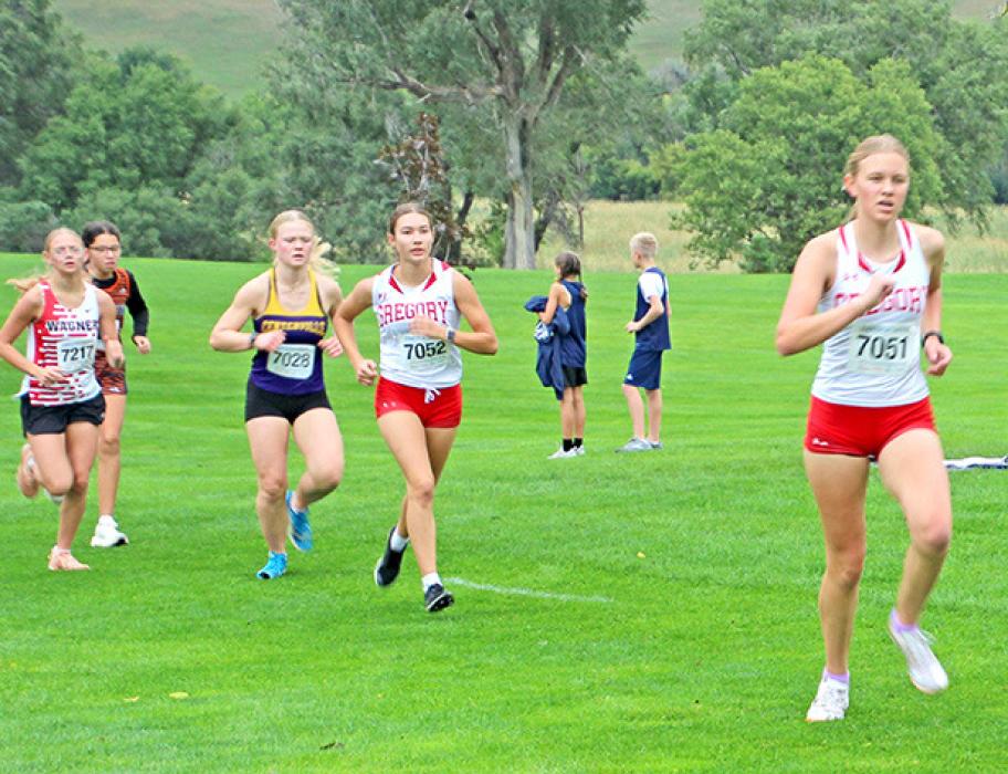 In her first race of the season Kennley Sedlacek, l, finished shortly behind teammate Abigail Engel, right.