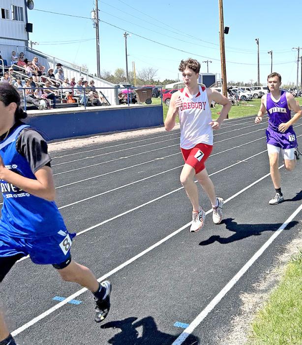 George Timanus ran a personal best in the 1600 meters at the Meet of Legends in Burke. (Photo by Heather Hammerbeck)