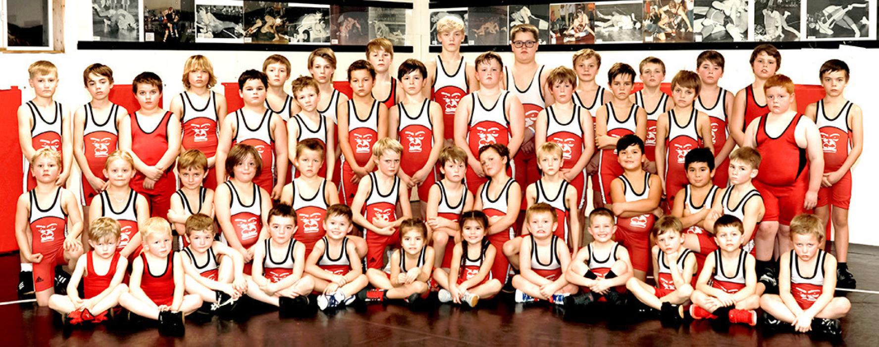 Forty-seven youth wrestlers from Gregory participated in the Gregory Youth Wrestling Tournament on Friday, January 20, 2023, at the Gregory Memorial Auditorium. (Photo by Prairie Feather Photography)