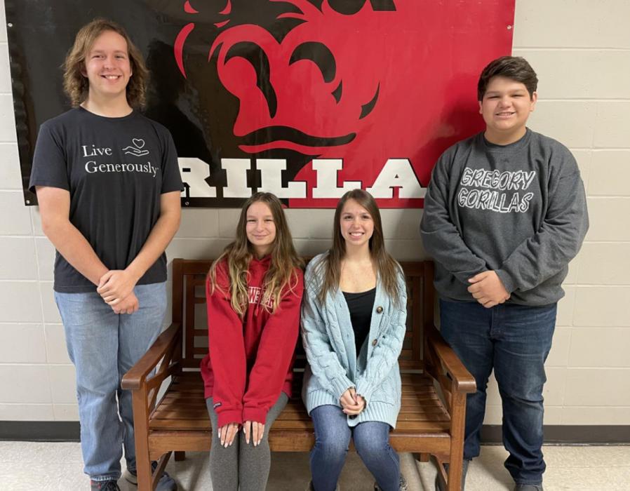 Students from GHS were chosen to perform in the All-State Chorus this weekend. Those selected were l to r: Christian Spann, Jordan Spann, Katherine Stevicks and Eli Barreto.