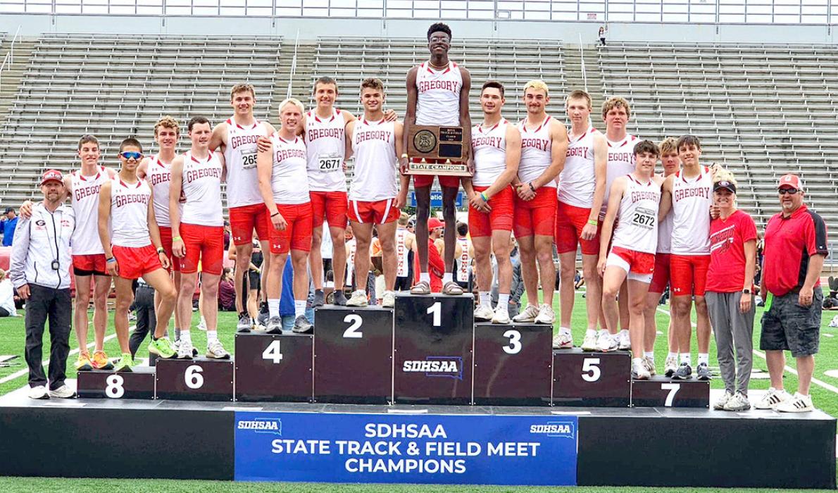 With a much larger team this year, the Gregory High School boys presented a more balanced attack from both track and field events to bring home this year’s state team title.