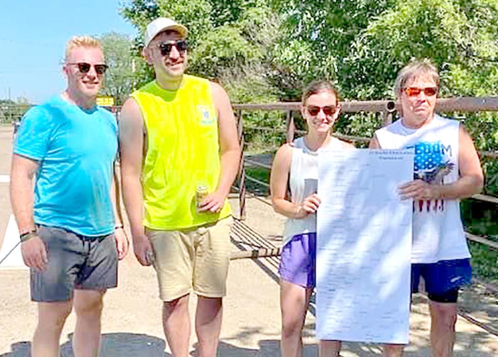 Andy McCance and Joe O’Neill were runners-up to Shelby Schell and her dad Mark Rajewich in Gregory Lanes’ bean bag tournament.