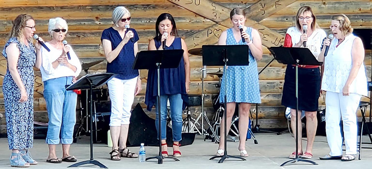 Java Jives performed a variety of songs for an audience at the Park Performance Center.