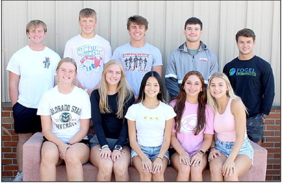 Gregory’s homecoming king candidates chosen for 2023 are, back row, l to r: Nathan Fortuna, Kade Braun, Gannon Thomas, Rylan Peck and Trey Murray. Queen candidates are front row, l to r: Mya Determan, Jordan Svatos, Cindy Khuu, Ashton Eklund and Landon Flakus. (Photo by Kristi Ring)
