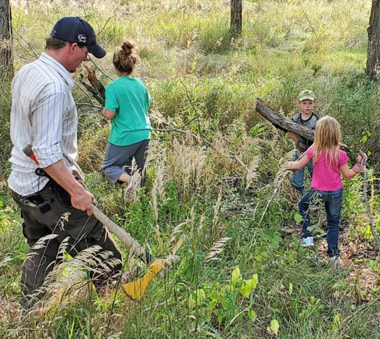 The Gregory County Patriots took on the first phase of a clean-up of the Burke Lake this fall.