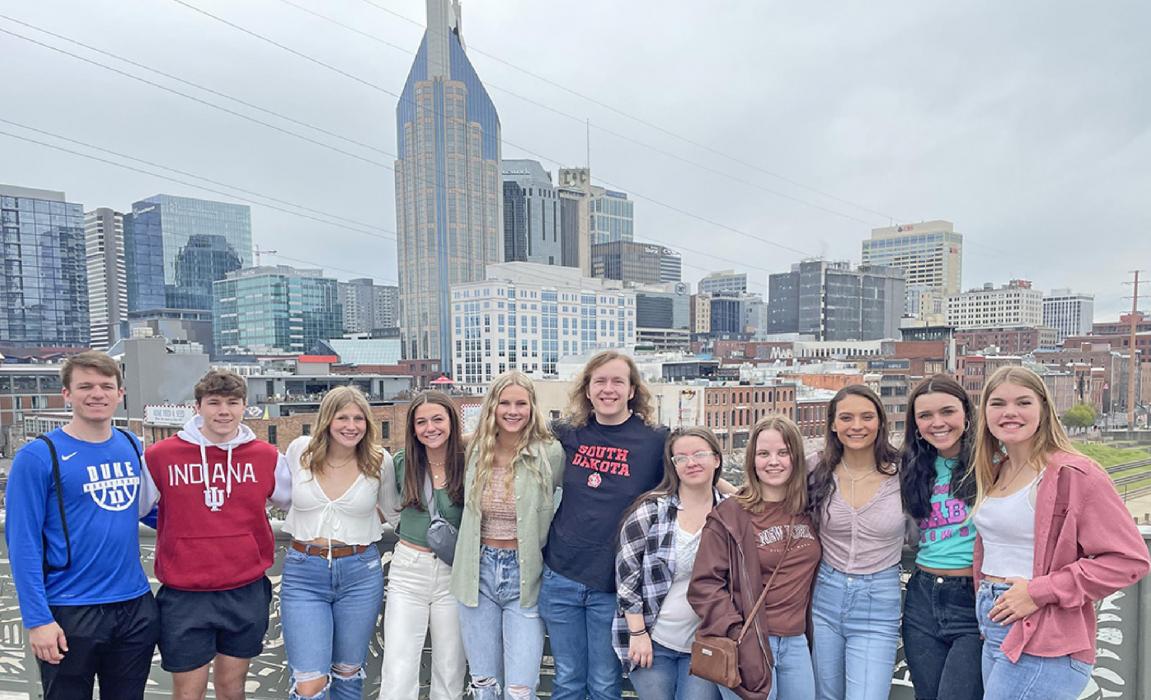 Spending time together with their fellow four-year music students to just have fun made the group of friends even closer.