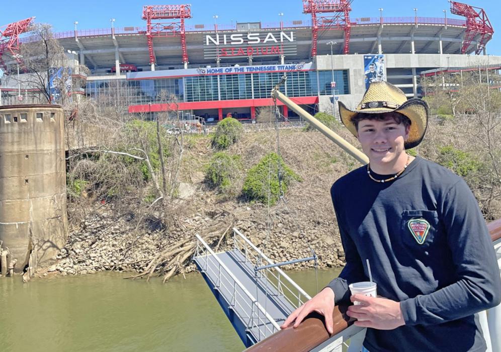 Nissan Stadum, home of the Tennessee Titans football team, was an interesting sight to Carson Klundt.