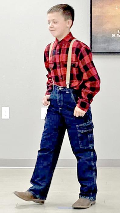 Jhett Schule was awarded a blue ribbon for his selected outfit.