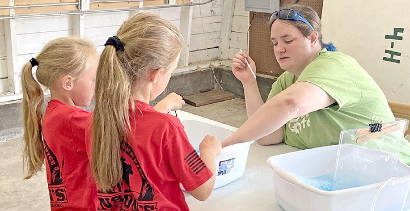 On Thursday, June 15th, Gregory County 4-H - with the help of South Dakota Discovery Center held a Bubble Festival Workshop. The youth experimented with different tools and objects to create different bubbles. They also were tasked with completing different challenges like creating the most bubbles and making the biggest bubble.