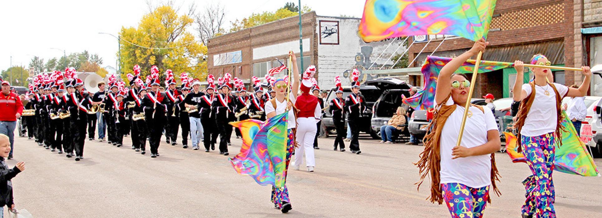It wasn’t 76 trombones, but the Gregory Marching Gorillas who led the big parade for Homecoming.