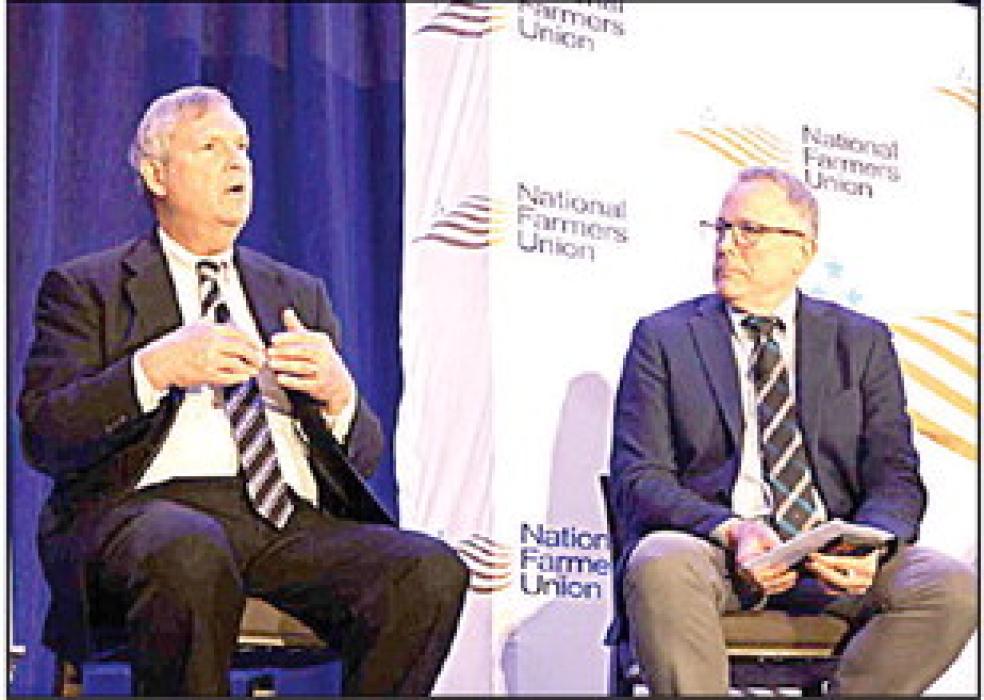 The Product of the U.S.A. label will solely belong to livestock born, raised and harvested in the U.S. announced Tom Vilsack, U.S. Secretary of Agriculture. The proposed ruling was announced today, March 6, during the National Farmers Union Convention held in San Francisco. Following the announcement, Vilsack sat down with National Farmers Union President, Rob Larew to answer questions from members.