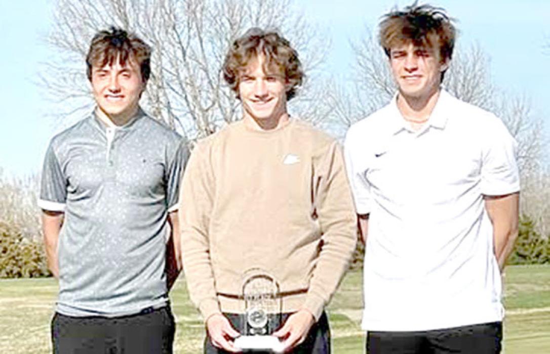 Luke Stukel, left, Kade Stukel, center, and Eli Fogel, right, won top honors at the Class B Classic held in Mitchell.