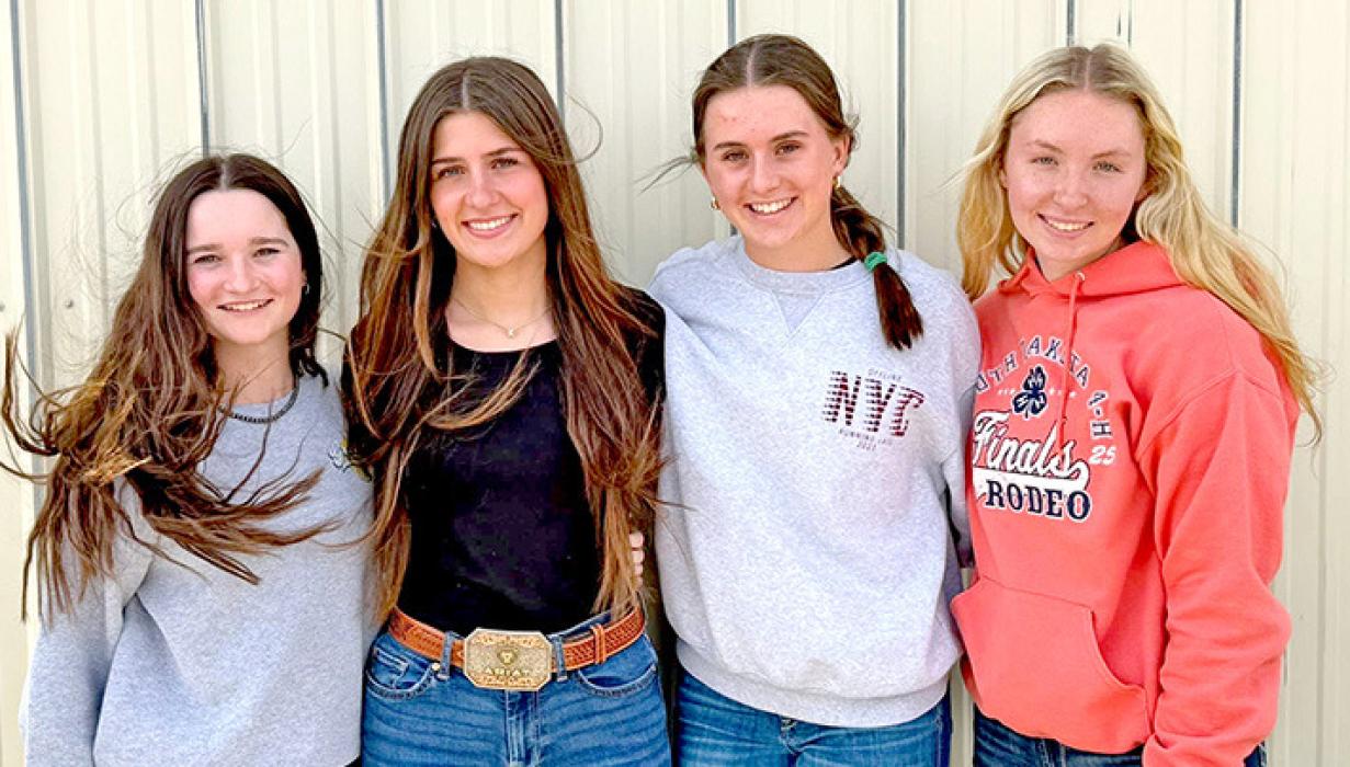 Horse Judging - 3rd Place Team *Morgan Peck 14th, Katelynn Hagberg 40th, *Emily Diekmann 13th, *Emerson Swan 19th *Denotes State Qualifier